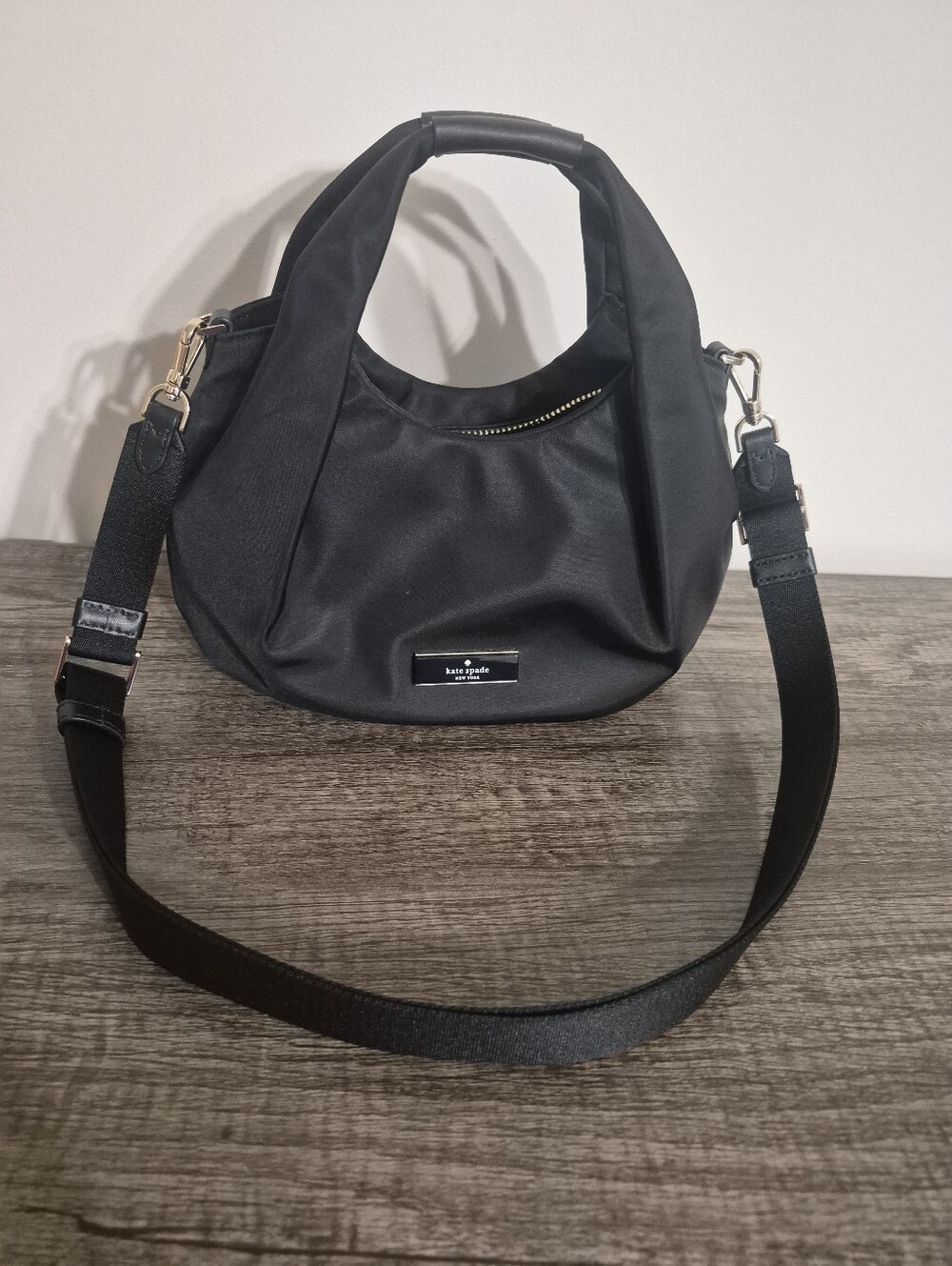 Kate Spade "Carter"  Nylon Small Pleated Crossbody Bag
